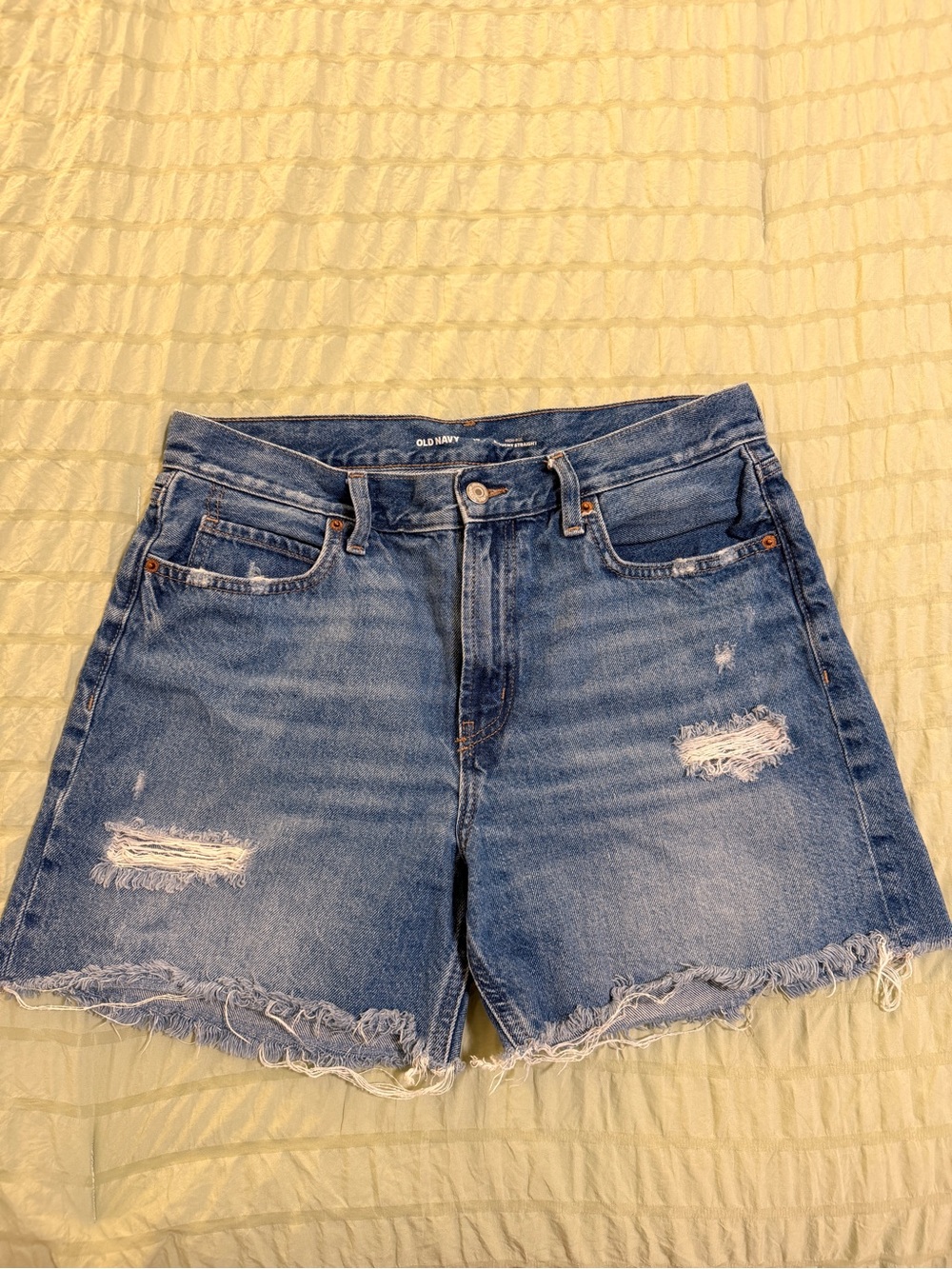 Old Navy Light Blue Distressed Jean Shorts
